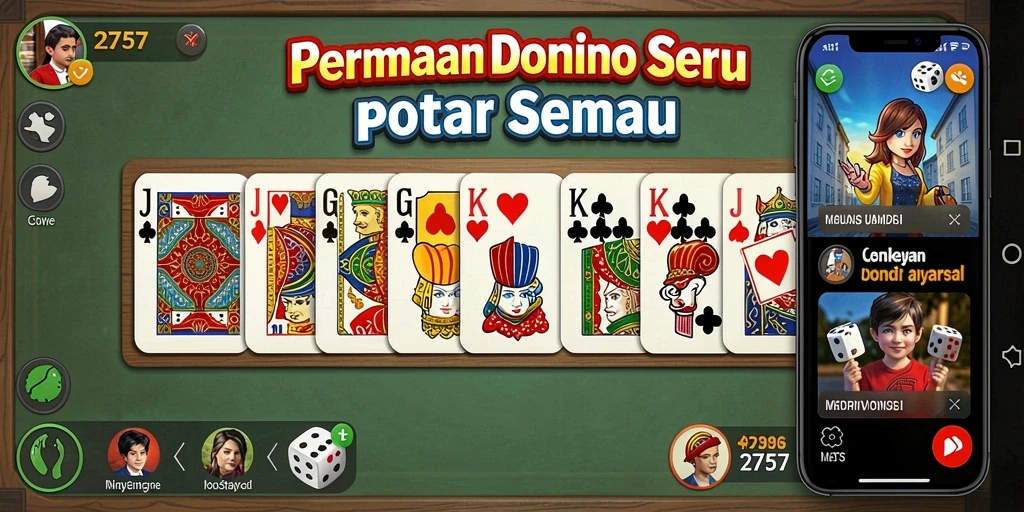 Tampilan gameplay seru dari permainan Domino 2757.
