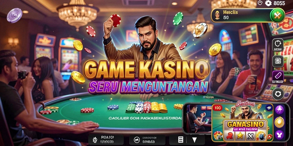 Tampilan menarik dari gameplay Kasino di aplikasi 8055.