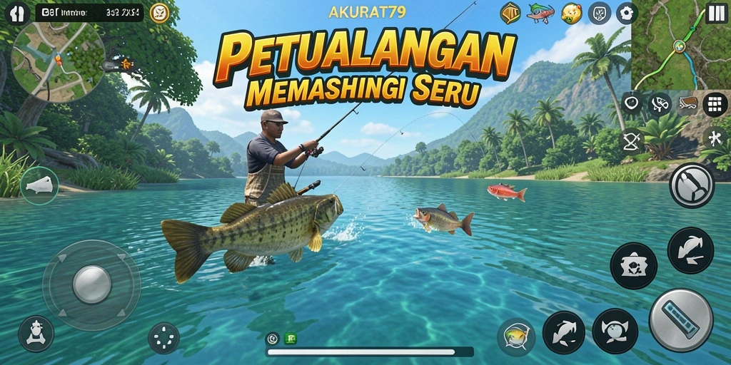 Gameplay AKURAT79 menampilkan keseruan memancing yang nyata.