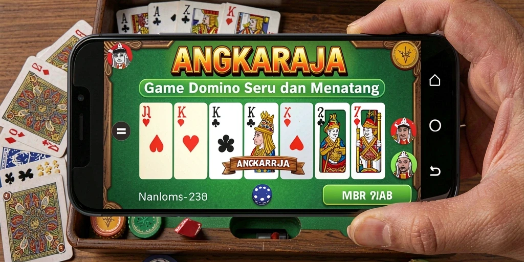 Screenshot ANGKARAJA menunjukkan keseruan bermain domino online.