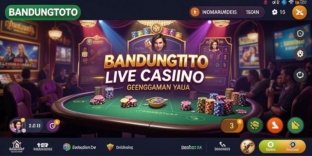Screenshot gameplay BANDUNGTOTO menampilkan dealer profesional dan permainan yang menarik.