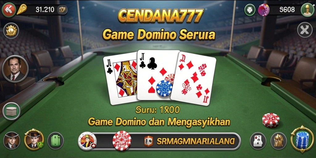 Screenshot gameplay CENDANA777 yang menunjukkan keseruan bermain Domino.
