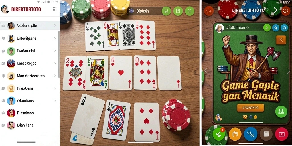 Screenshot DIREKTURTOTO menampilkan gameplay Gaple yang seru dan menyenangkan.