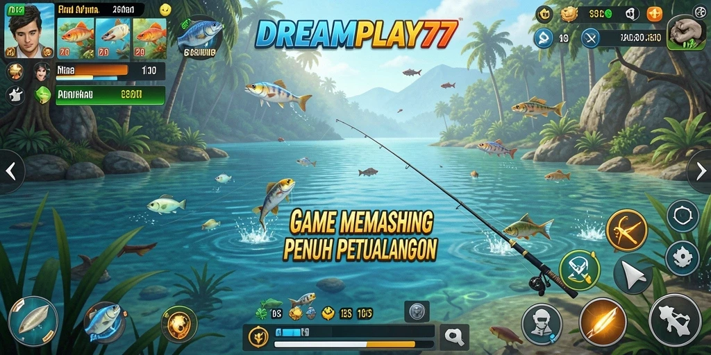 Tangkapan ikan yang besar dalam gameplay DREAMPLAY77.