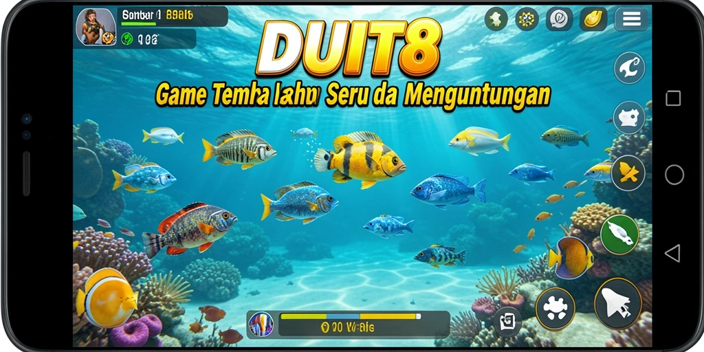 Tampilan gameplay menarik dari DUIT8 yang penuh warna dan menantang.