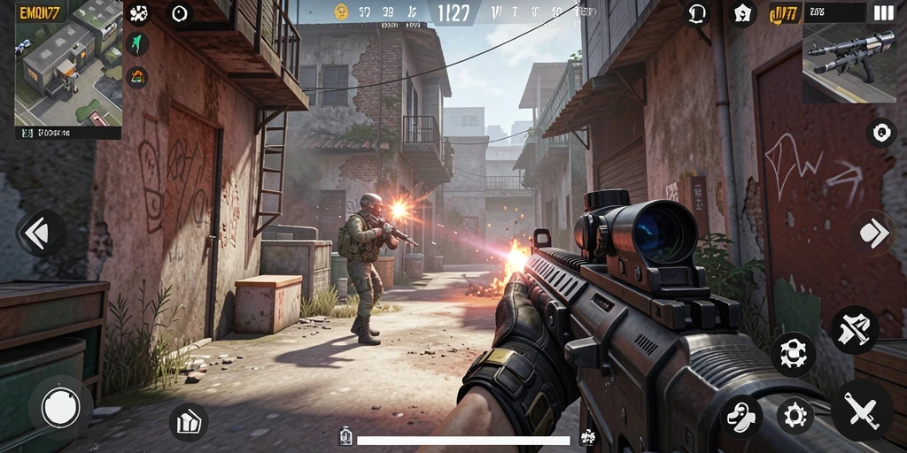 Screenshot gameplay <strong>EMON77</strong> menampilkan pertarungan yang seru dan grafis menakjubkan.