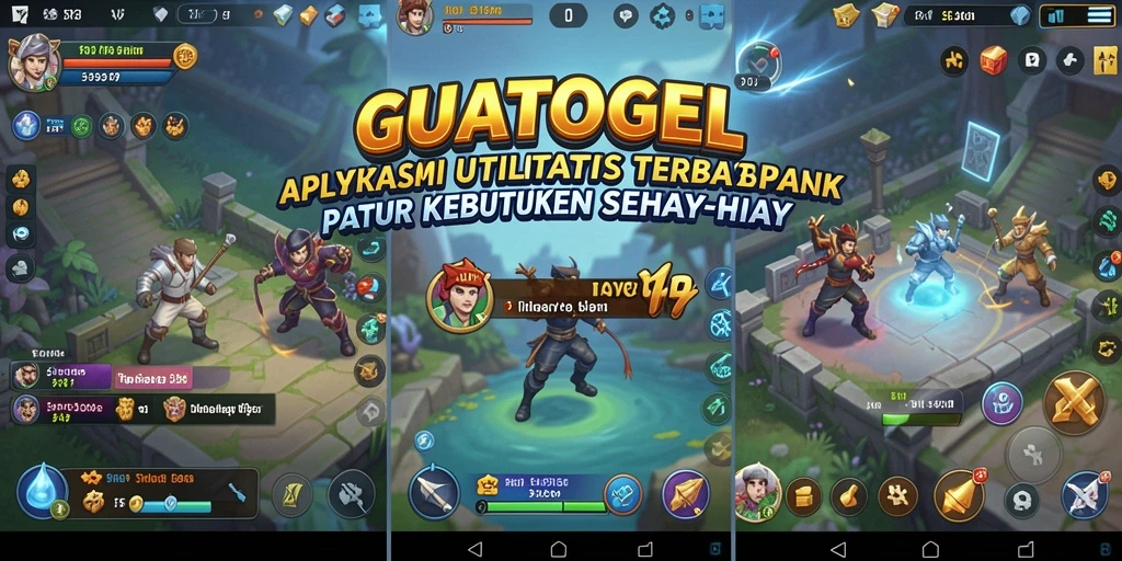 Tampilan antarmuka GUATOGEL dengan fitur utilitas yang menarik.