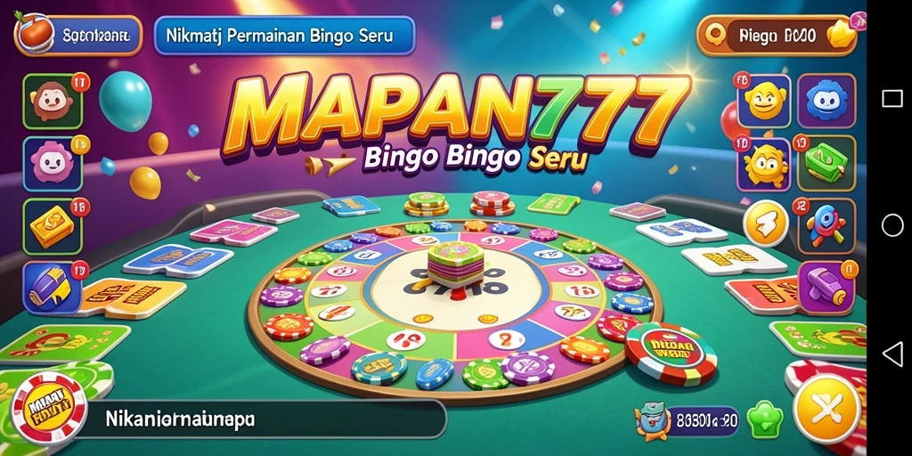 Tangkapan layar utama MAPAN777 menunjukkan suasana permainan Bingo yang dinamis.