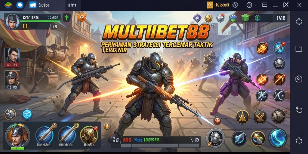 Screenshot gameplay MULTIBET88 menampilkan pertarungan strategi yang intens.