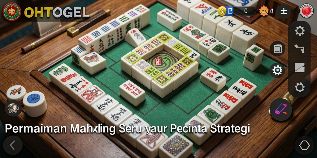 Tampilan gameplay seru dari OHTOGEL yang menantang strategi Mahjong.