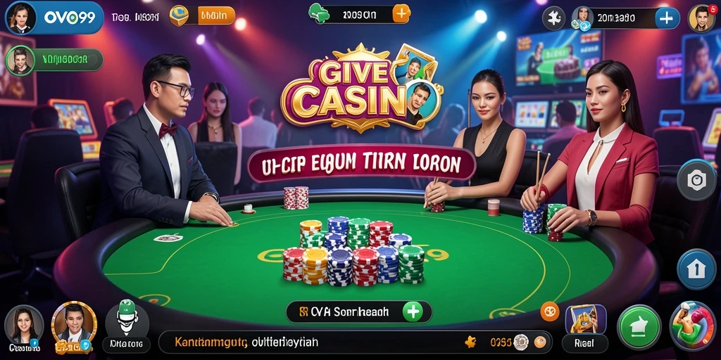 Tampilan gameplay Live Casino yang mendebarkan di OVO99.