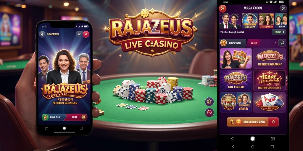 Tampilan gameplay seru dari aplikasi Live Casino RAJAZEUS.
