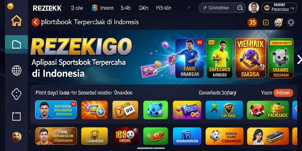 Tampilan antarmuka REZEKIGO saat memasang taruhan olahraga.