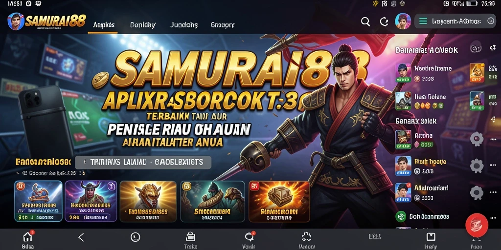 Tampilan utama SAMURAI88 dengan berbagai opsi taruhan olahraga.