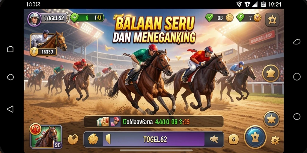 Screenshot utama TOGEL62 menampilkan aksi balapan yang menegangkan.