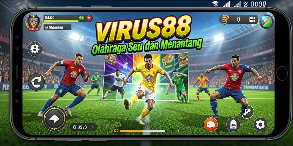 Tangkapan layar dari gameplay seru VIRUS88 dalam pertandingan olahraga.