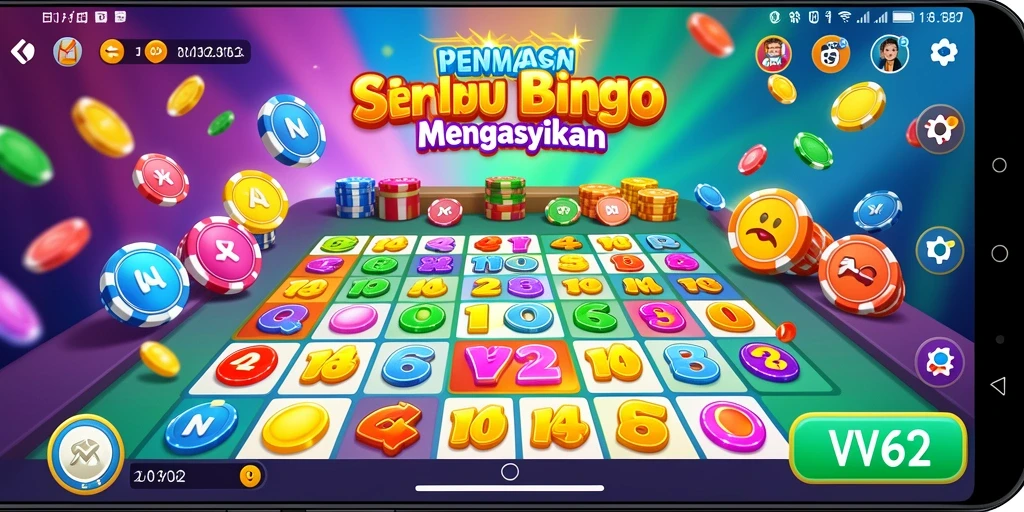 Screenshot gameplay VV62 menunjukkan keseruan permainan Bingo.